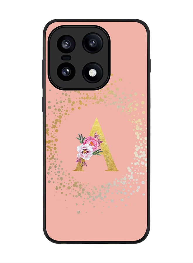 For OnePlus 15 Case,Slim fit Camera Protection, Shockproof Thin Phone cover  - Custom Monogram Floral - A  (Rose Pink )